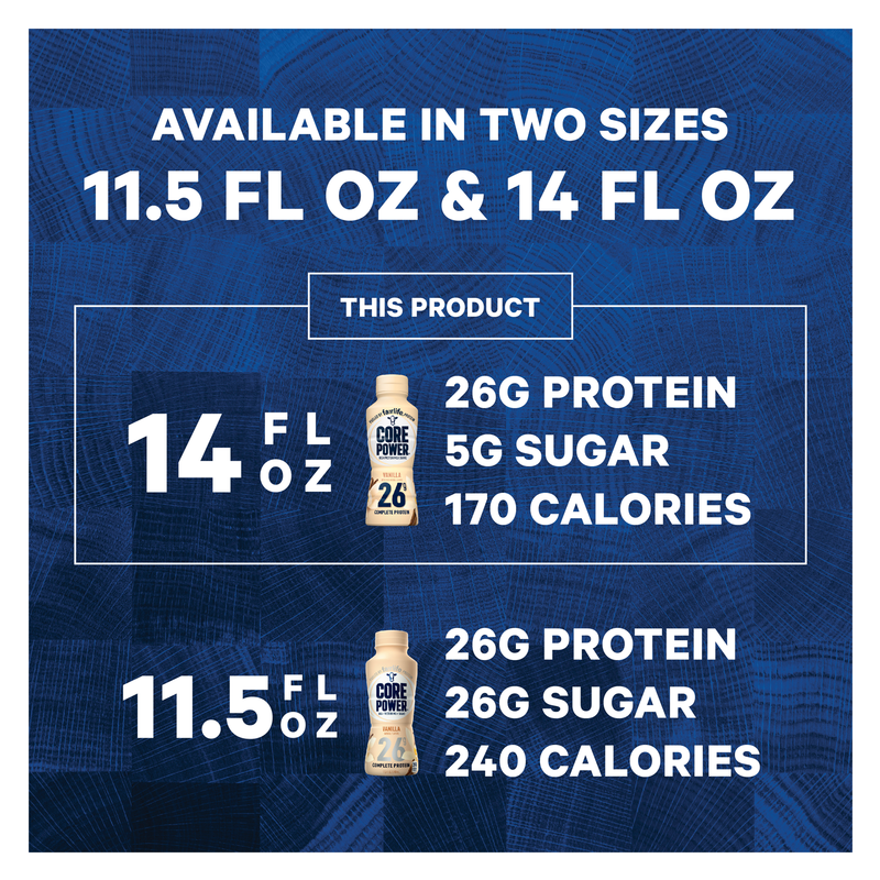 Core Power 26G Vanilla Protein Milkshake 14oz Btl