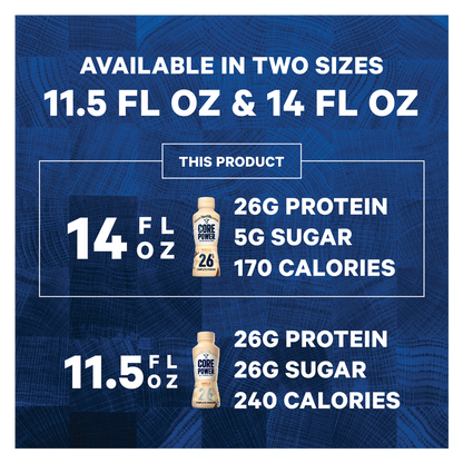 Core Power 26G Vanilla Protein Milkshake 14oz Btl