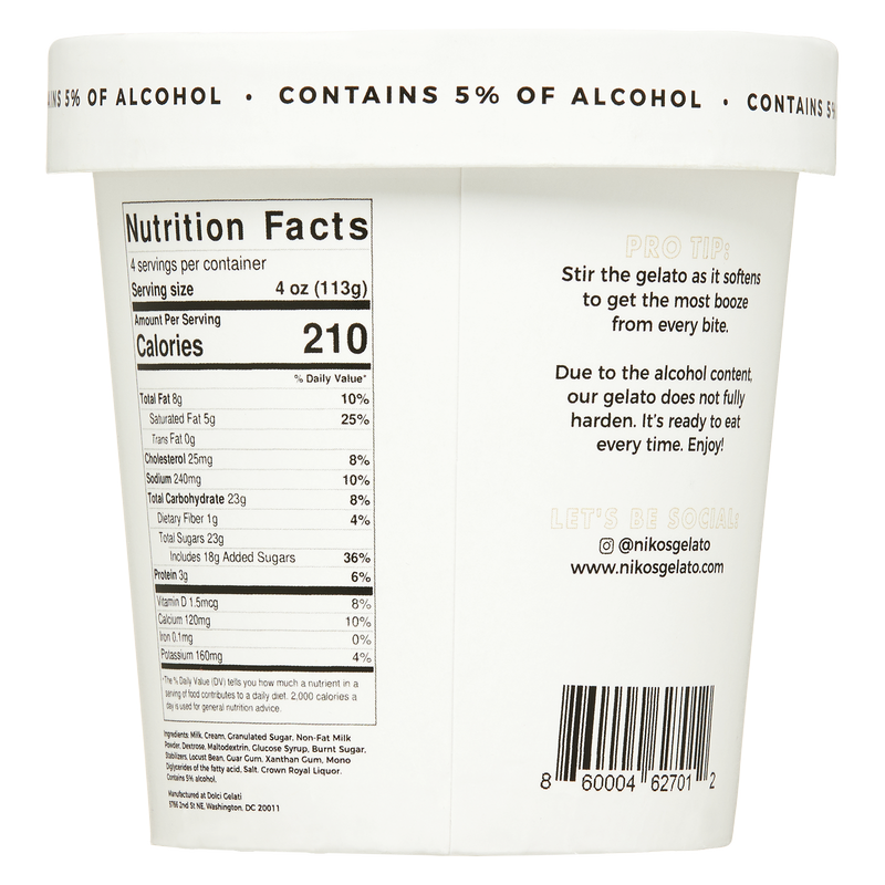 Niko's Spiked Salted Caramel Whiskey Gelato Pint