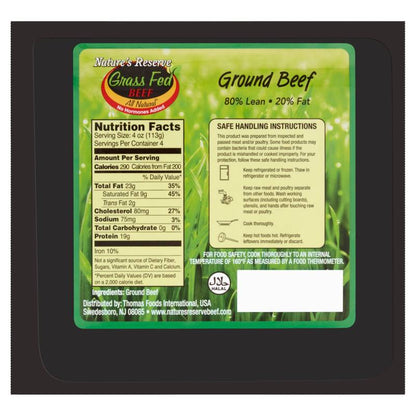 Grass Fed Ground Beef 80% Lean - 16oz