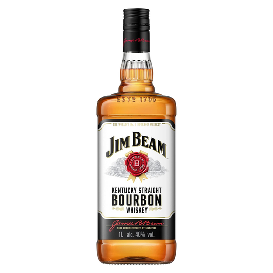 Jim Beam Bourbon Whiskey 1L (80 Proof)