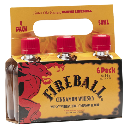 Fireball Hot Cinnamon Blended Whisky 6pk 50ml (66 Proof)