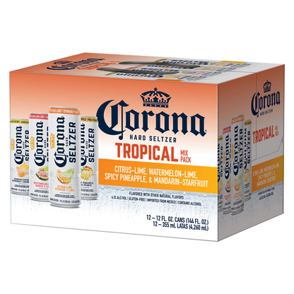 Corona Hard Seltzer Tropical Mix Variety Pack 12pk 12oz Cans 4.5% ABV