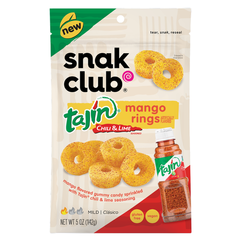 Snak Club Tajin Mango Rings, 5oz