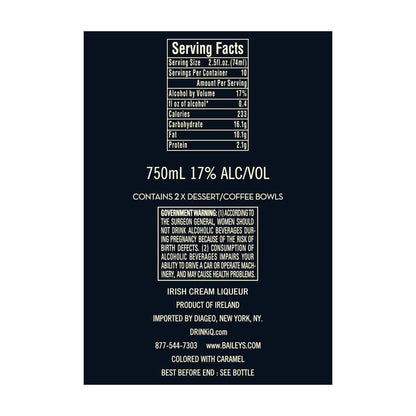 Baileys Original Irish Cream Liqueur, 750 mL Bottle with a Branded Glass Mug