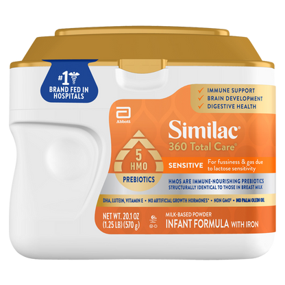 Similac 360 Total Care Sensitive Non-GMO Infant Powder Formula 20.1oz