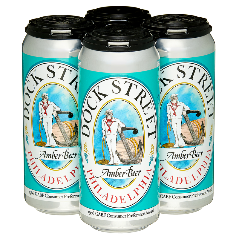 Dock Street Amber Pale Ale 4pk 16oz Can 5.0% ABV
