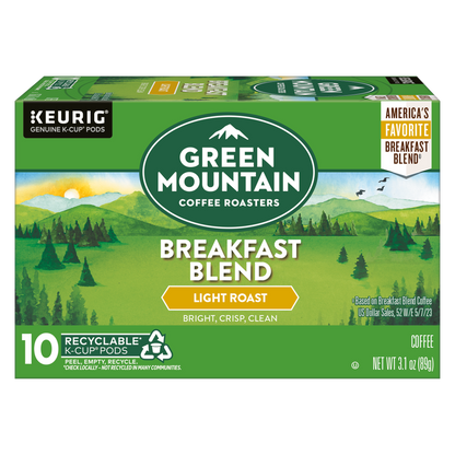 Green Mountain Coffee Breakfast Blend K-Cups 10ct Box
