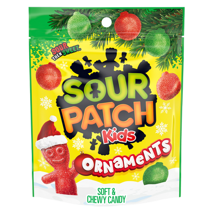 Sour Patch Kids Red and Green Ornaments, 10oz