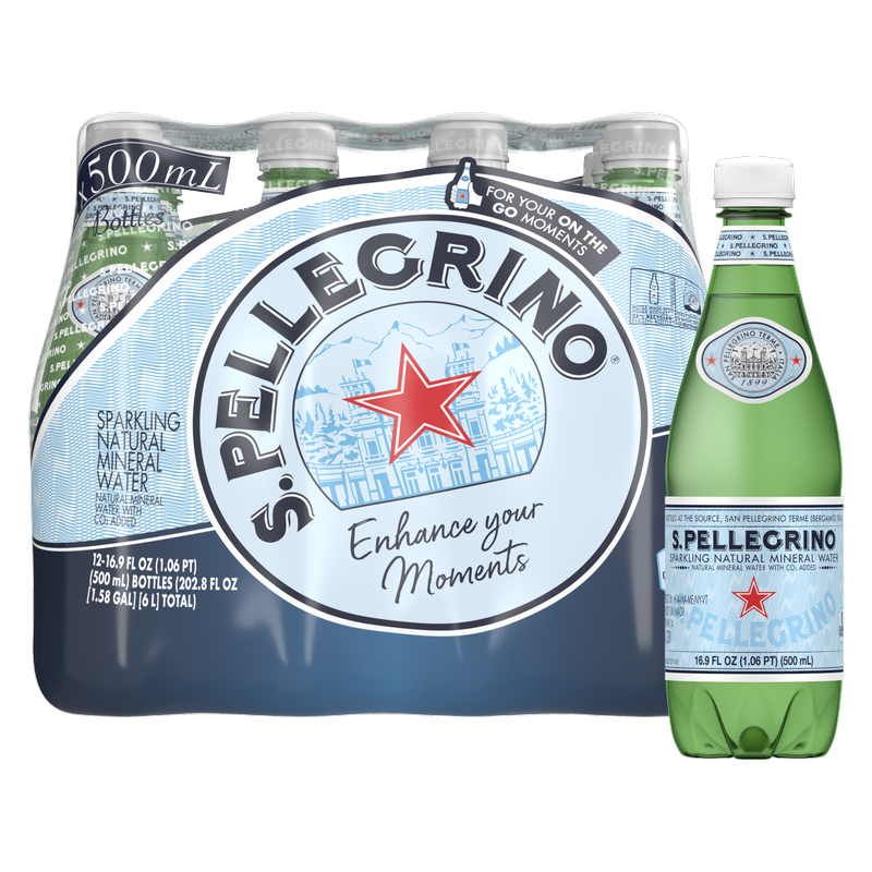 San Pellegrino Sparkling Mineral Water 12pk 500ml Btl