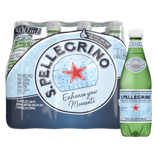San Pellegrino Sparkling Mineral Water 12pk 500ml Btl
