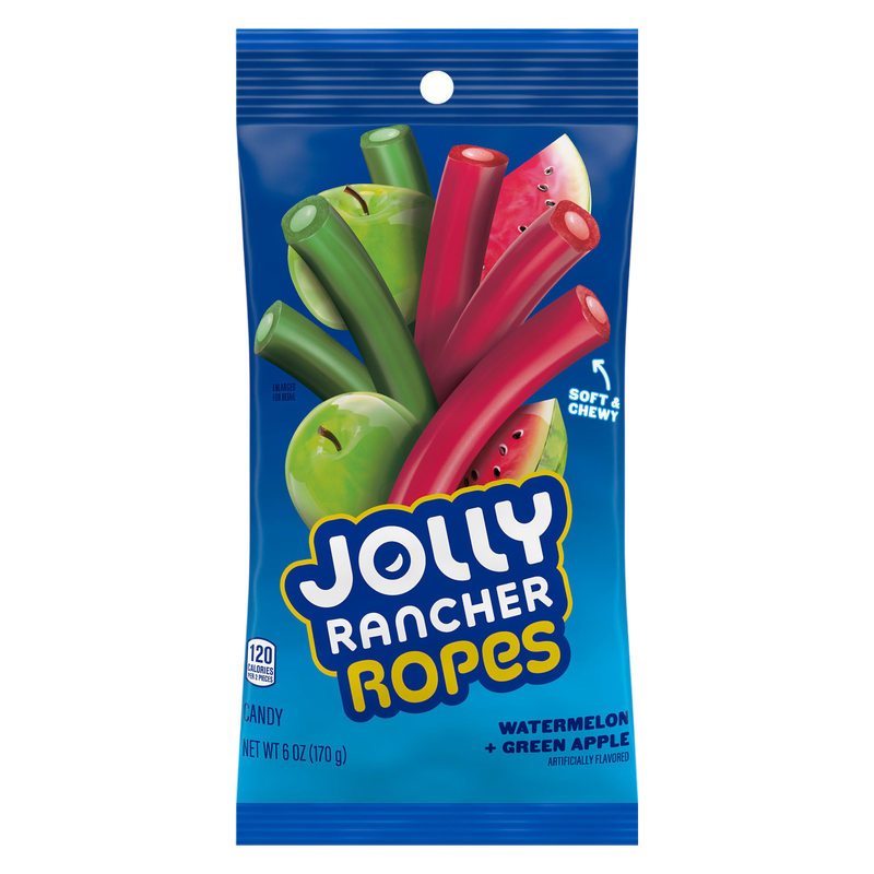 Jolly Rancher Ropes Watermelon & Green Apple, 6 oz