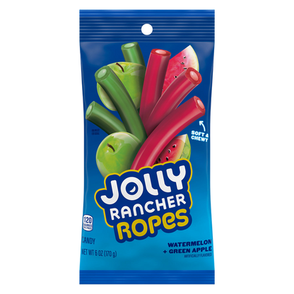 Jolly Rancher Ropes Watermelon & Green Apple, 6 oz