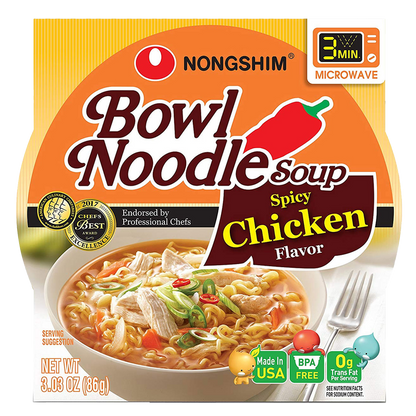 Nongshim Spicy Chicken Bowl Noodle Soup 3.03oz