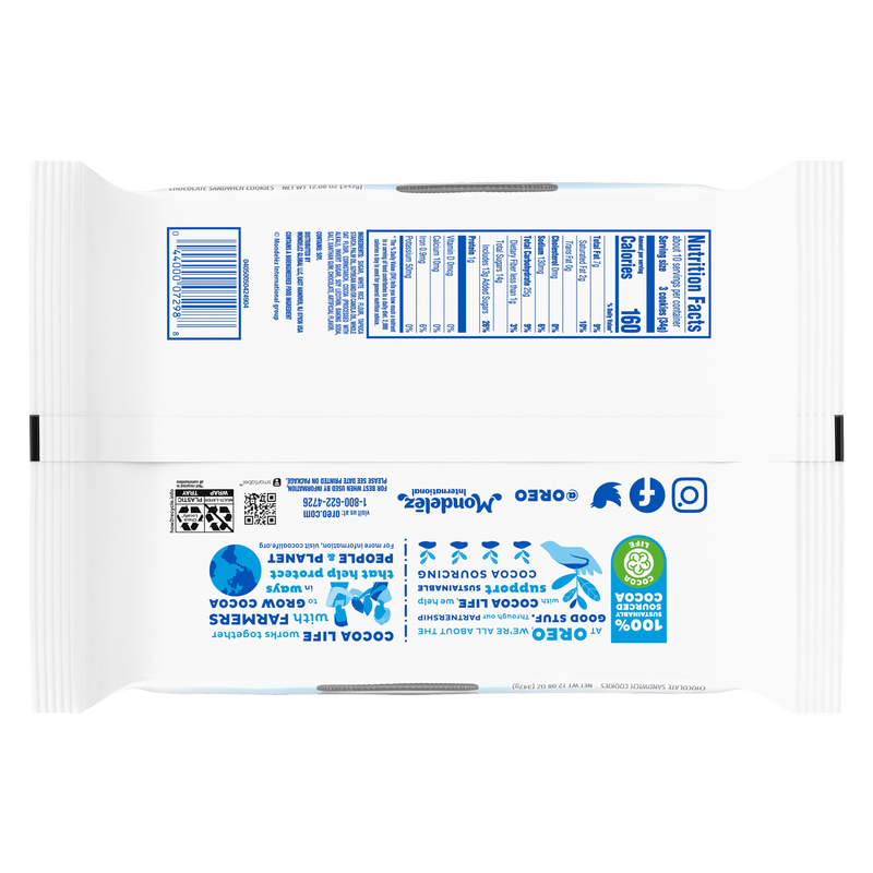 OREO Gluten Free Chocolate Sandwich Cookies 12.08oz