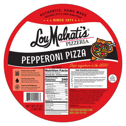 Lou Malnati's Chicago Style Pepperoni Pizza 27.8oz