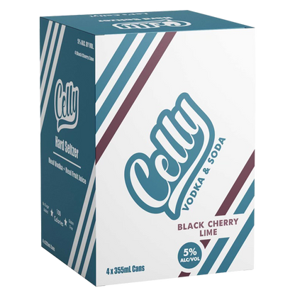 Celly Black Cherry Lime 4pk 10z (10 Proof)