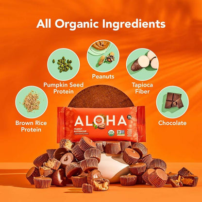 ALOHA, Plant Based Protein Bar, Peanut Butter Cup, 1.98oz