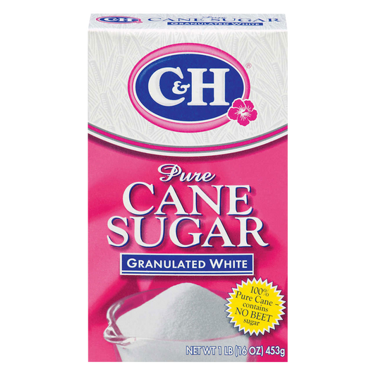 C & H Pure Cane Granulated White Sugar 1lb