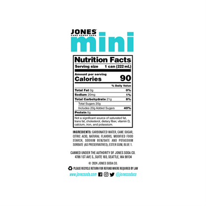 Jones Soda Berry Lemonade 4pk 7.5oz Mini Can