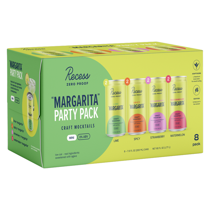 Recess Zero Proof Mini Margarita Party Pack 8pk/7.5oz Cans