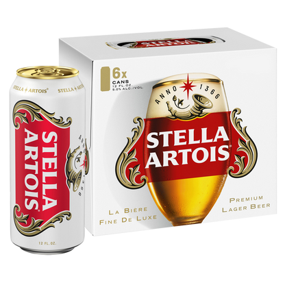Stella Artois 6pk 12oz Can 5.0% ABV