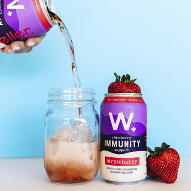 Weller Elderberry Strawberry Sparkling Immunity 12oz Can