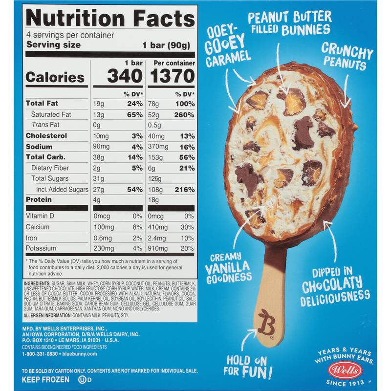 Blue Bunny Bunny Tracks Load'd Bars 4ct