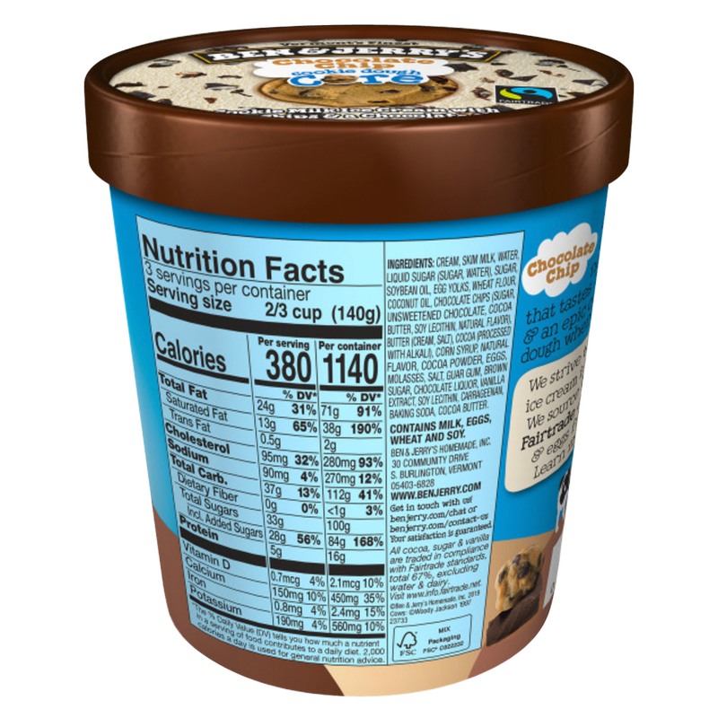 Ben & Jerry's Chocolate Chip Cookie Dough Core Ice Cream 16oz