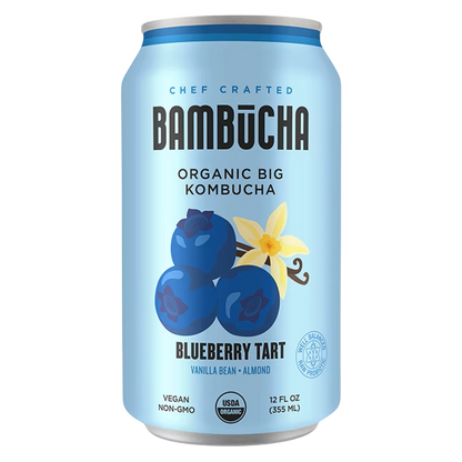 Bambucha Organic Big Blueberry Tart Kombucha, 12 Fl Oz