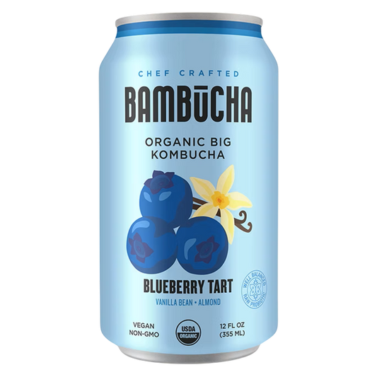 Bambucha Organic Big Blueberry Tart Kombucha, 12 Fl Oz