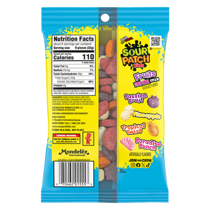 Sour Patch Kids Fruits Tropical Mix, 7.28oz