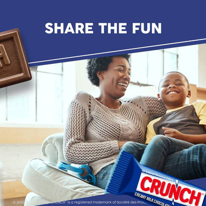 CRUNCH Milk Chocolate and Crisped Rice, Share Size Candy Bars, 2.7 oz