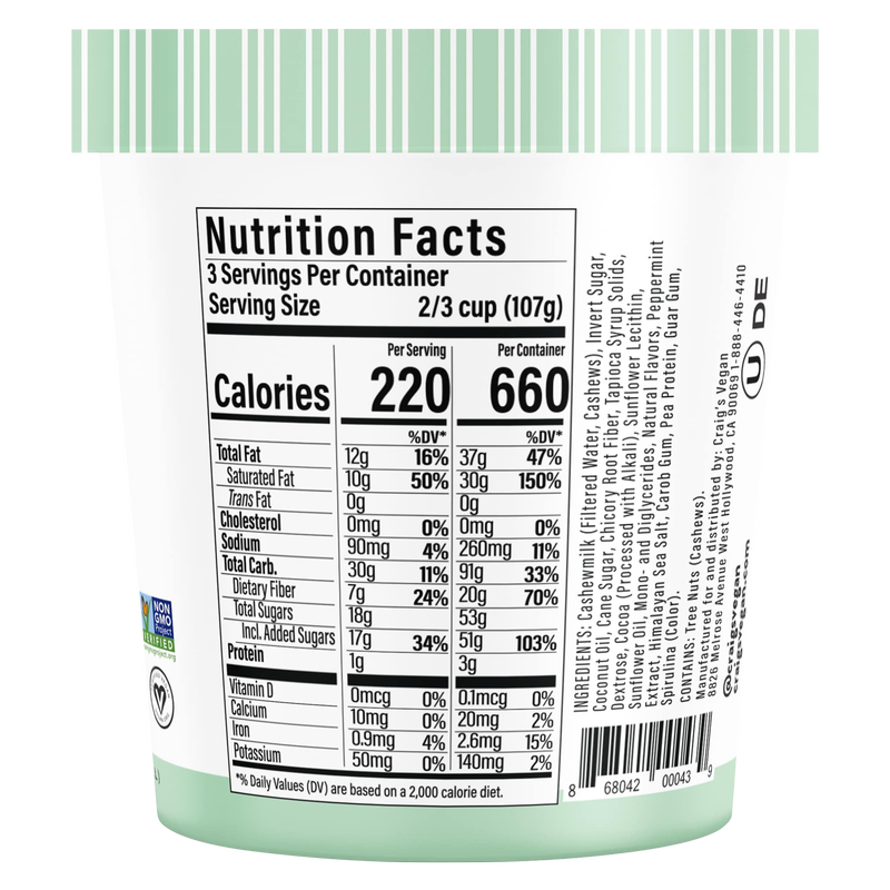 Craigs Vegan Dairy Free Dessert Melrose Mint Pint