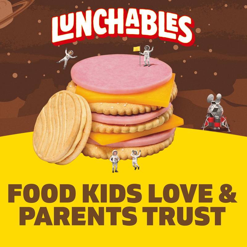 Lunchables Ham & Cheddar Cheese Cracker Stackers Vanilla Creme Cookies - 3.5oz