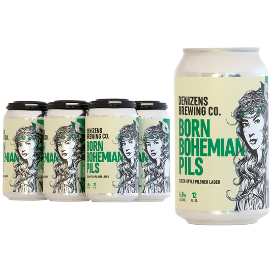 Denizens Born Bohemian Pilsner 6pk 12oz Can 4.9% ABV