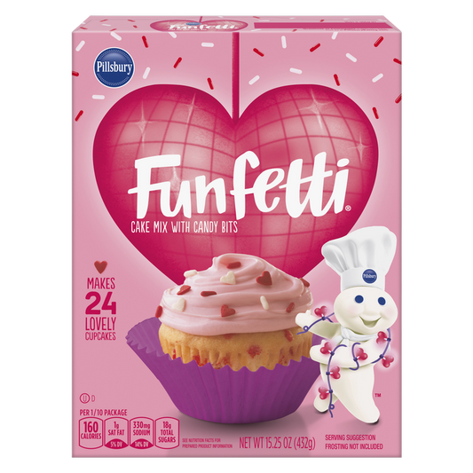 Pillsbury Funfetti Valentine Cake Mix with Candy Bits, 15.25oz