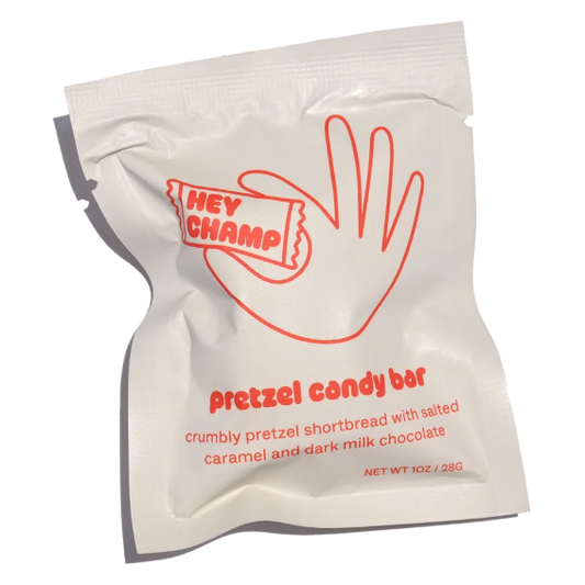 Hey Champ Pretzel & Caramel Candy Bar, 0.75 oz