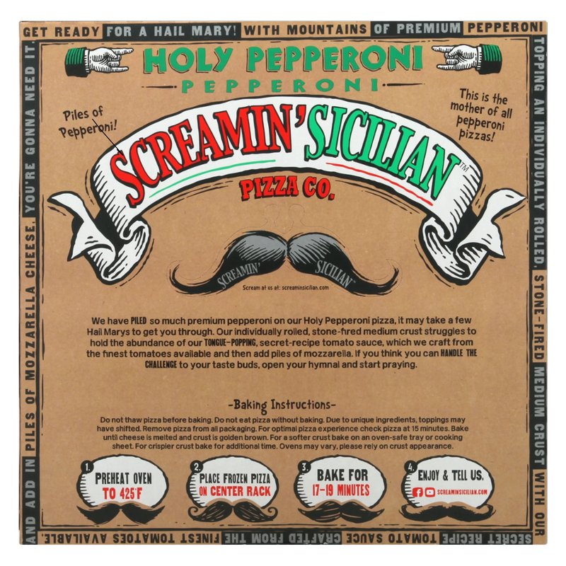 Screamin Sicilian Holy Pepperoni Pizza, 22.3oz.