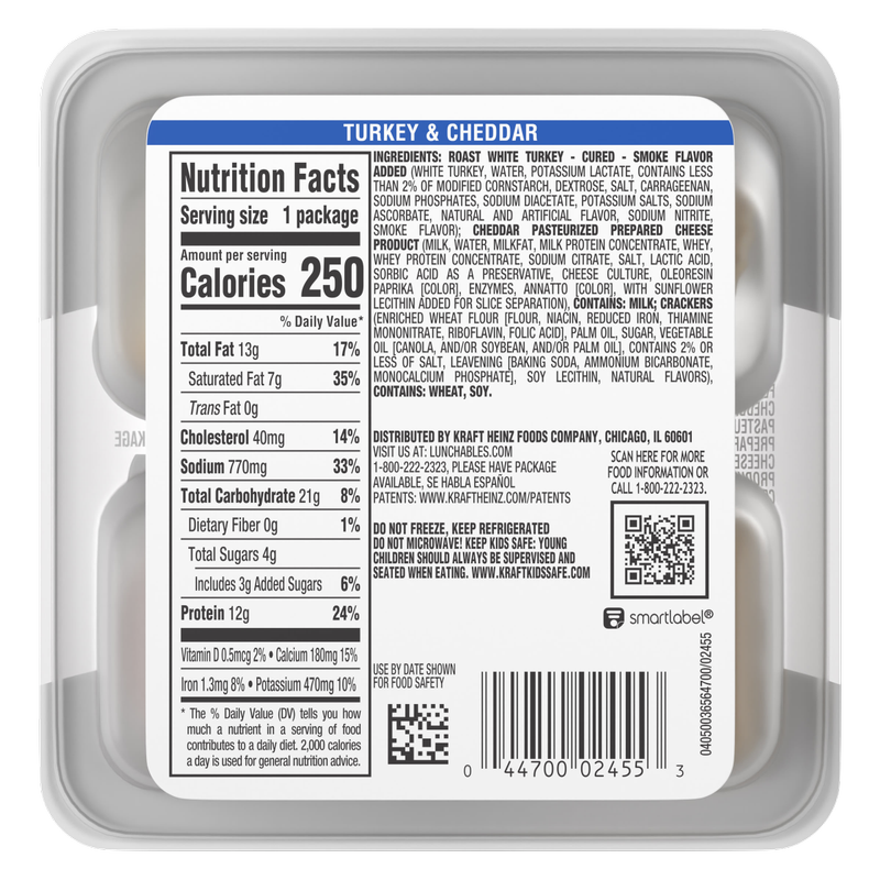 Lunchables Turkey & Cheddar with Crackers - 3.2oz