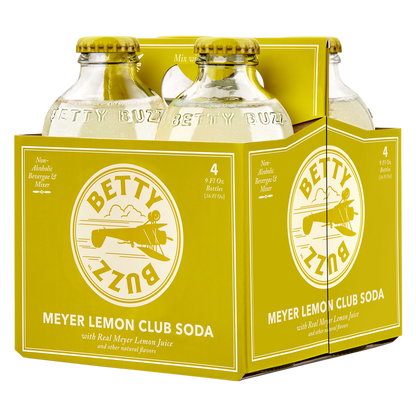 Betty Buzz Club Soda Meyer Lemon 4pk 9oz 4pk Btl