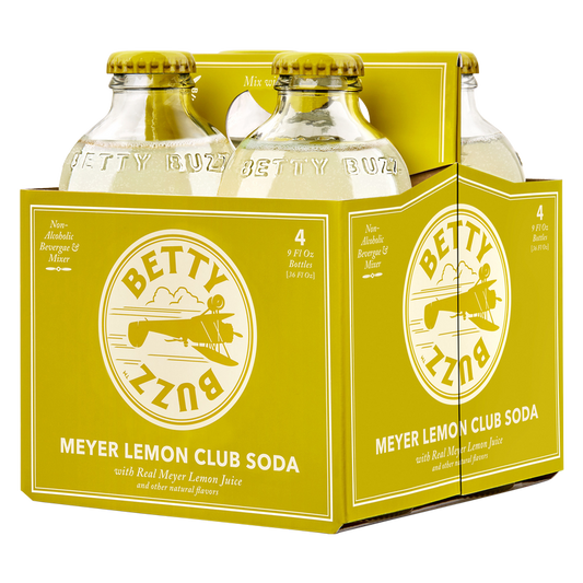 Betty Buzz Club Soda Meyer Lemon 4pk 9oz 4pk Btl