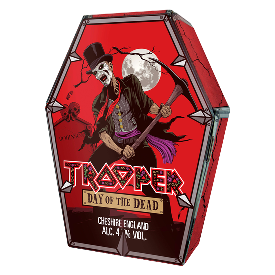 Robinson's Trooper Day of the Dead Coffin Pack 2pk 16.9oz Cans