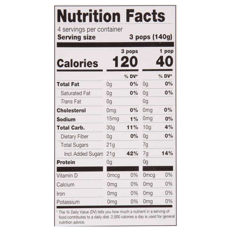 Bomb Pop Extremes Fire Cherry Ice Pops 12ct