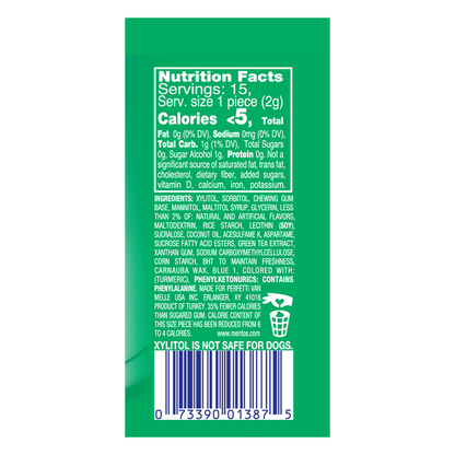 Mentos Pure Fresh Spearmint With Green Tea Sugar-Free Gum 3.5oz