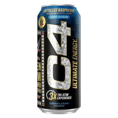 C4 Ultimate WWE Ruthless Raspberry 16oz Can