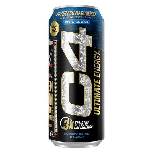 C4 Ultimate WWE Ruthless Raspberry 16oz Can