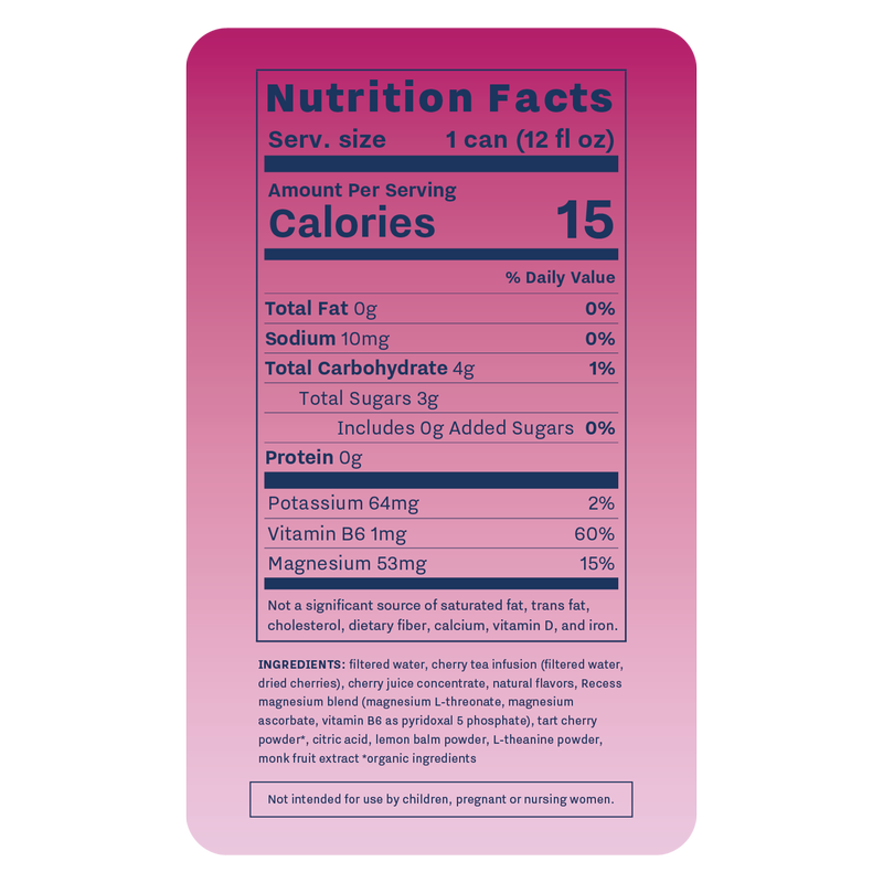 Recess Mood Infused Black Cherry Sparkling Water 12oz Can