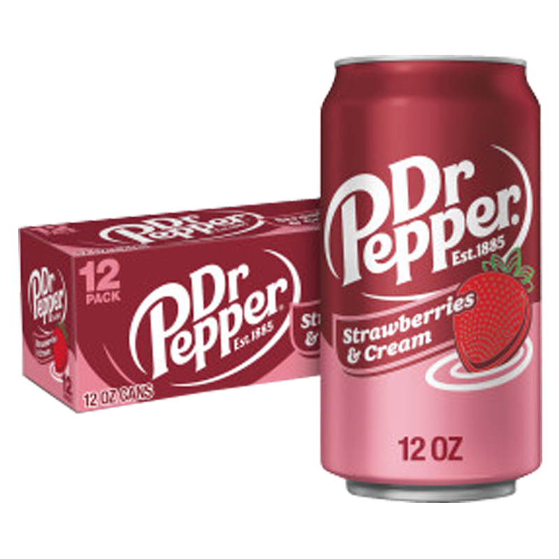 Dr Pepper Strawberries and Cream 12pk 12oz Can