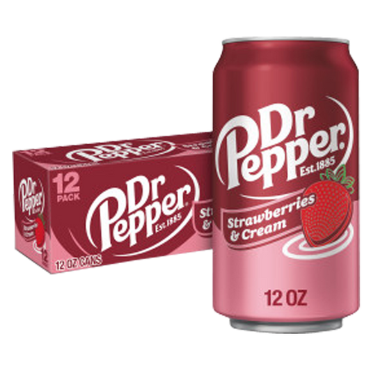 Dr Pepper Strawberries and Cream 12pk 12oz Can